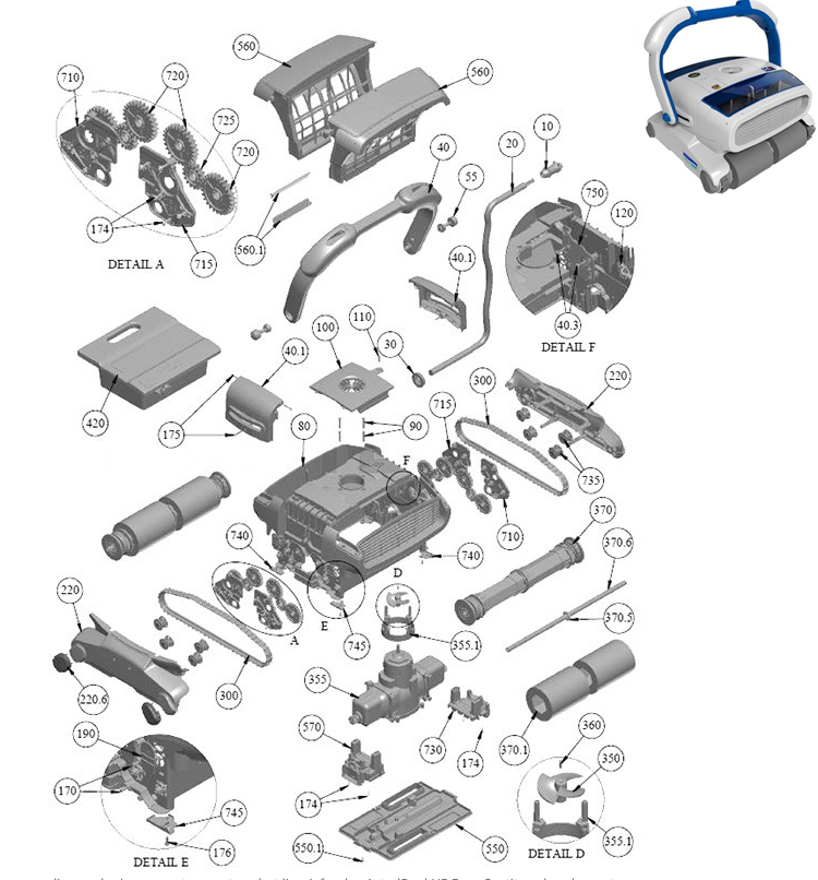 AstralPool H5 Duo spare parts