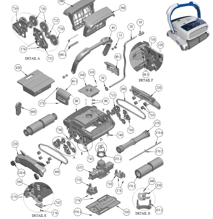 AstralPool H7 Duo spare parts