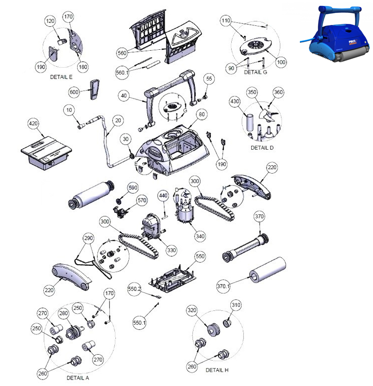 AstralPool Pulit Advance 7 Spare Parts