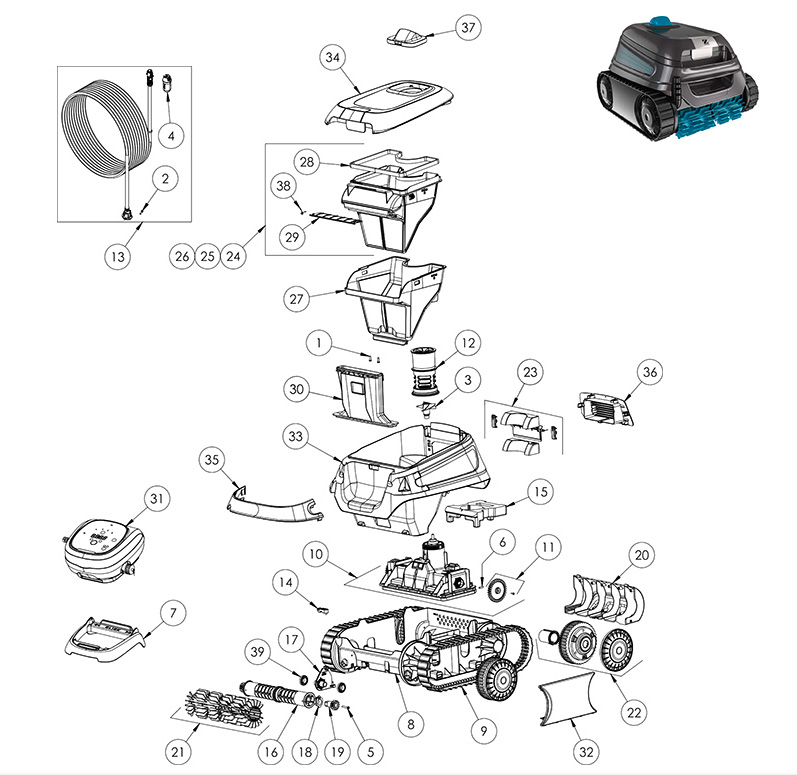 Zodiac CNX 1090 spare parts