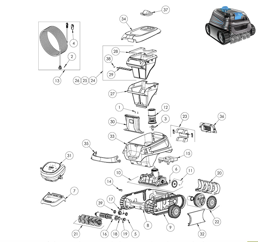 Zodiac CNX 20 spare parts