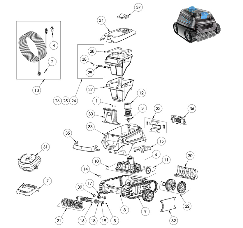 Zodiac CNX 25 spare parts