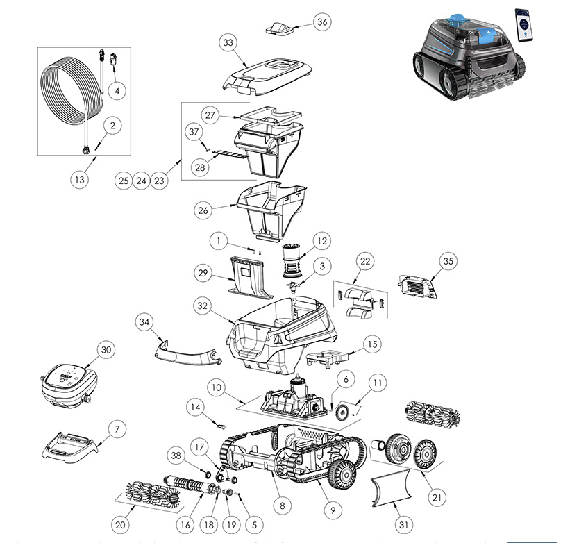 Zodiac CNX 30 iQ spare parts