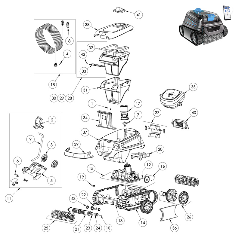 spare parts zodiac CNX 40 iQ