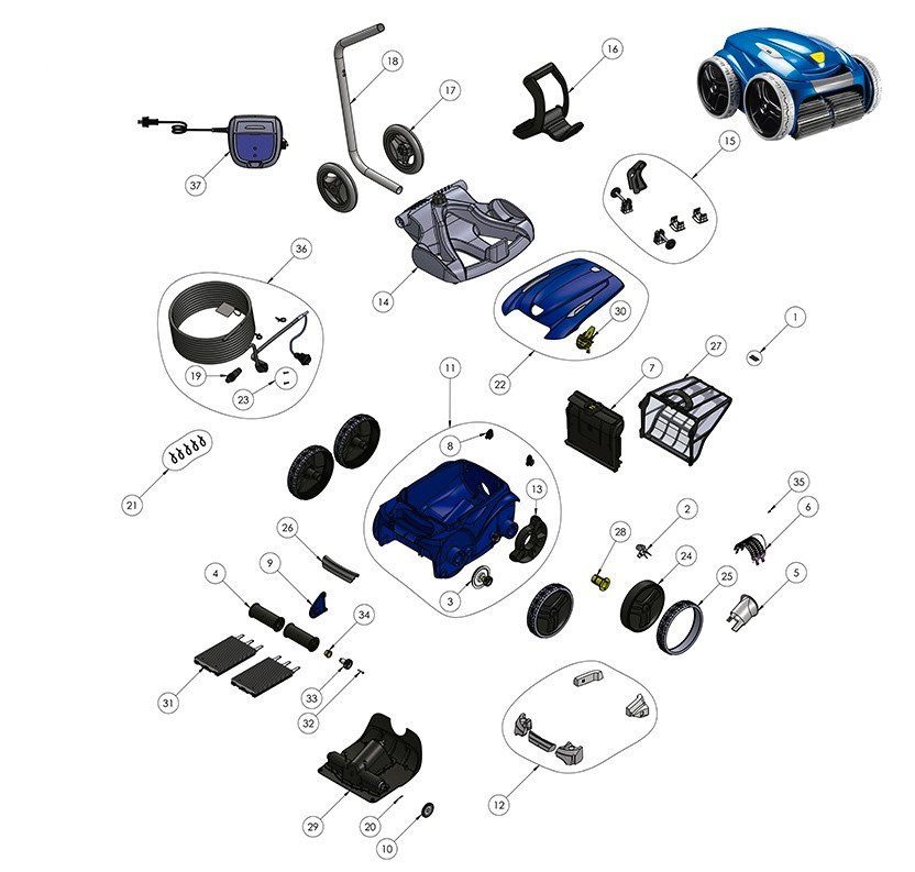 Zodiac RV5300 spare parts