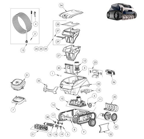 Spare parts Zodiac Voyager RE 4100