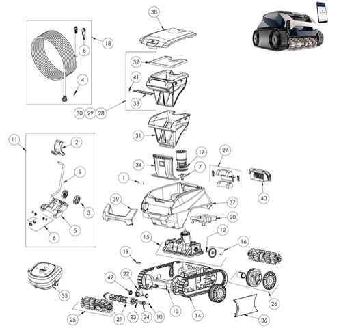 Spare parts Zodiac Voyager RE 4700 iQ