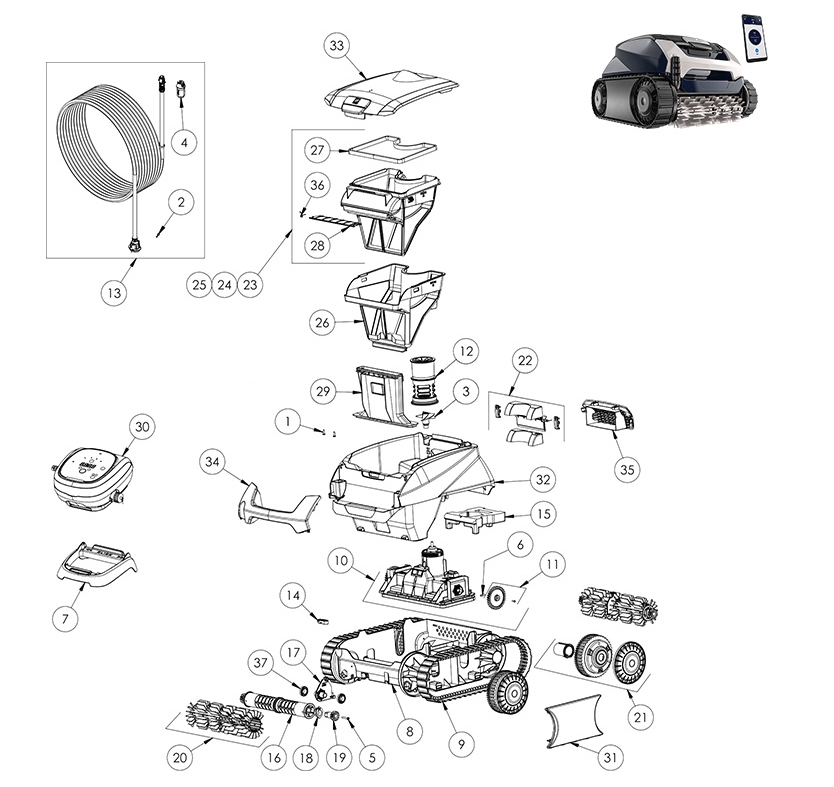 Recambios Zodiac Voyager RE 4400