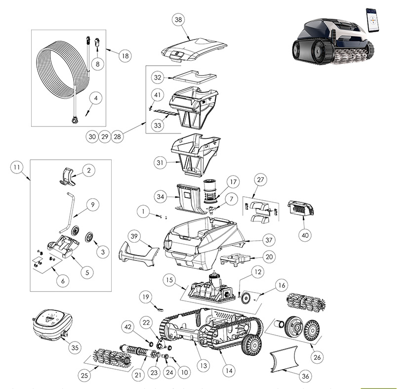 Spare parts Zodiac Voyager RE 4600 iQ