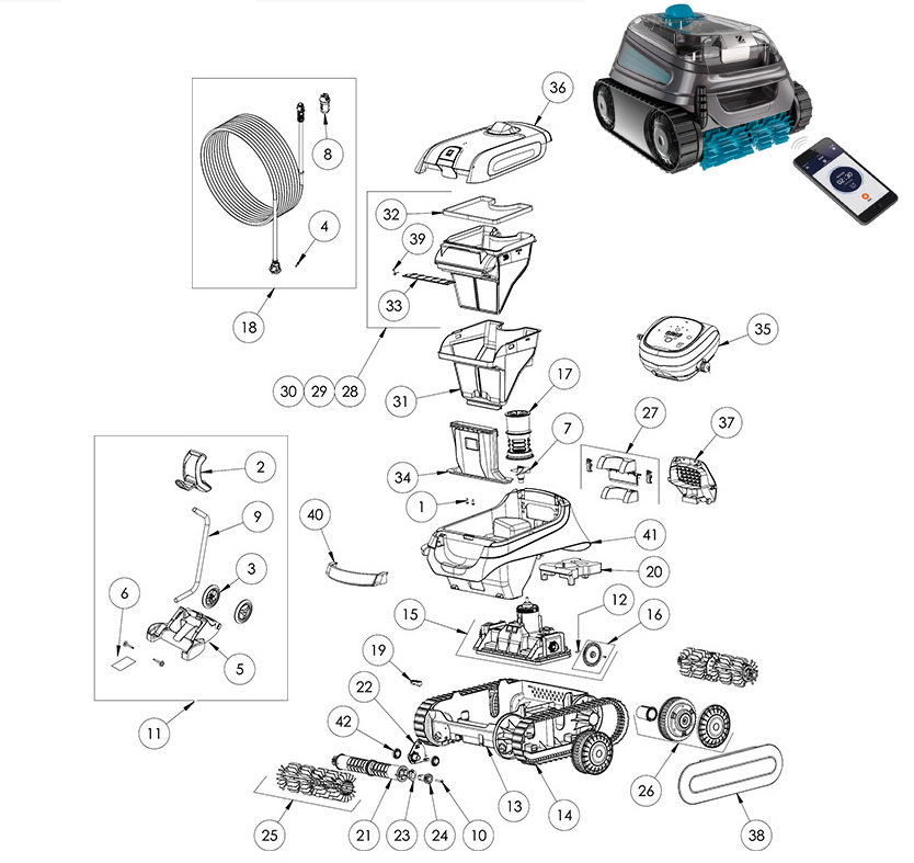 Spare parts Zodiac CNX 4090 iQ