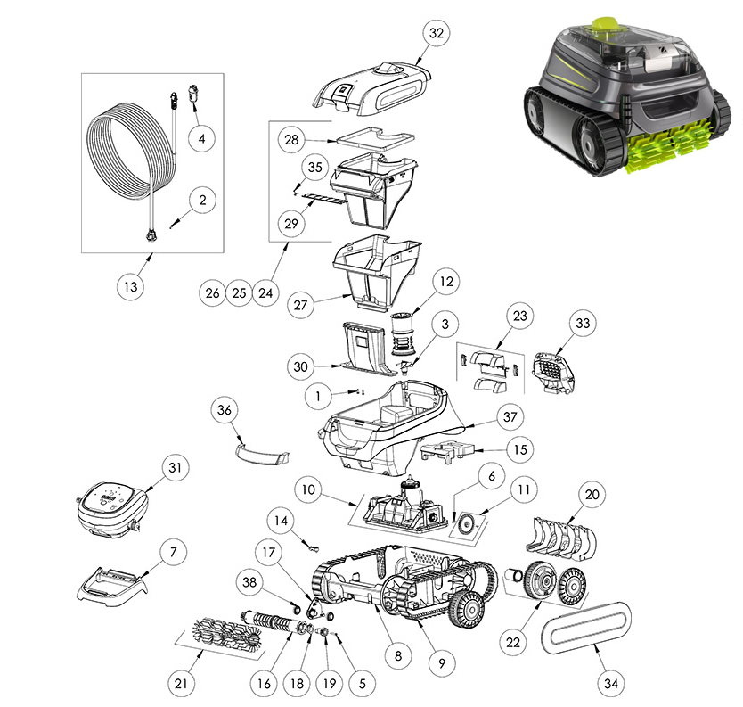 Zodiac CNX 2020 spare parts