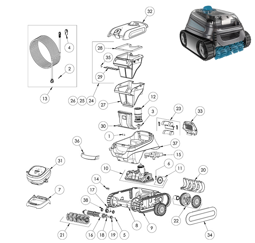 Zodiac CNX 2090 spare parts