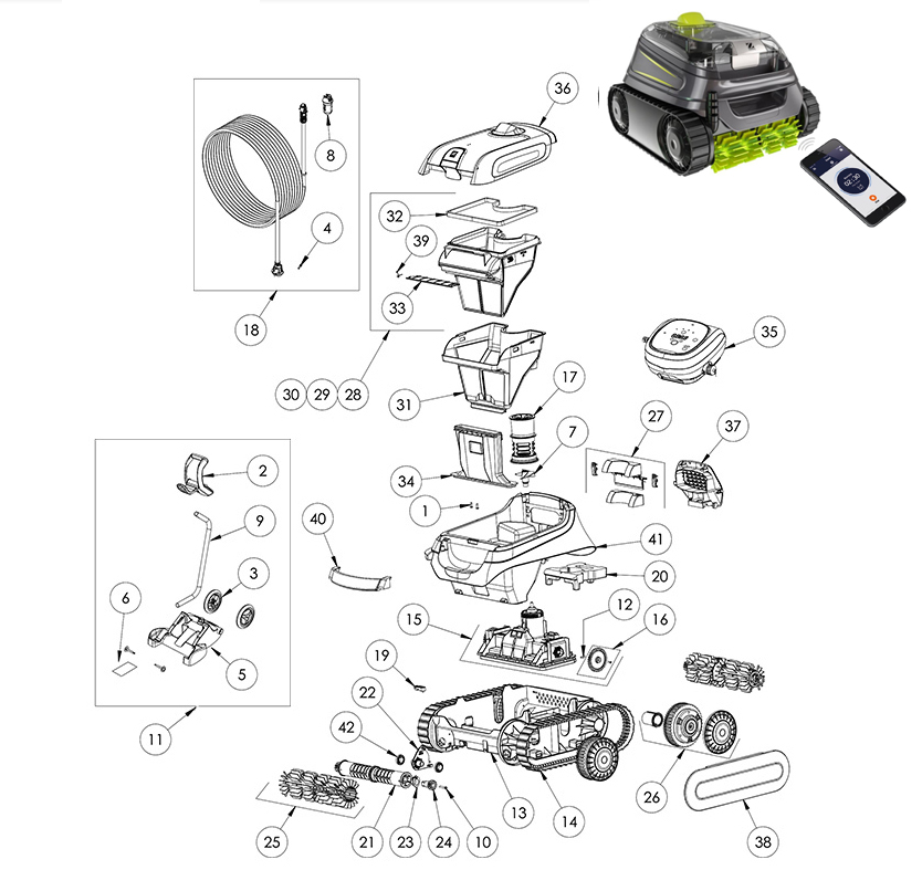 Spare parts Zodiac CNX 4020 iQ