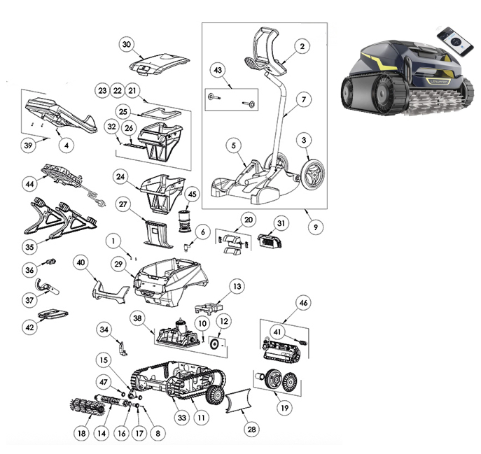Recambios Freerider RF 5200 iQ Zodiac