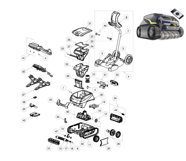 Recambios Freerider RF 5400 iQ Zodiac