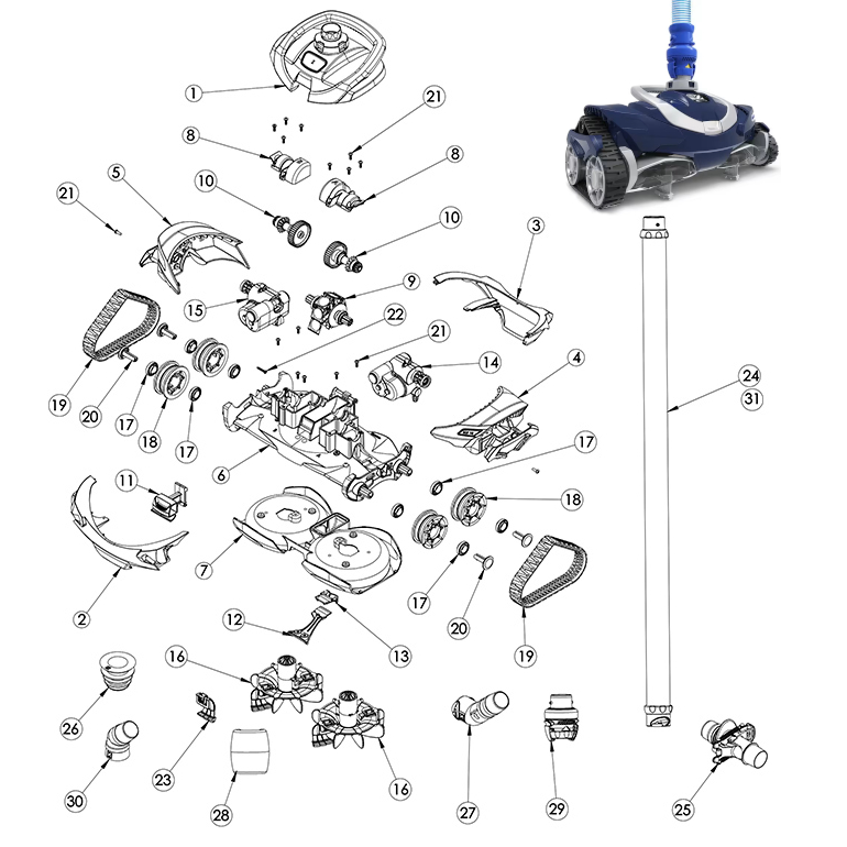 Recambios Zodiac MX10