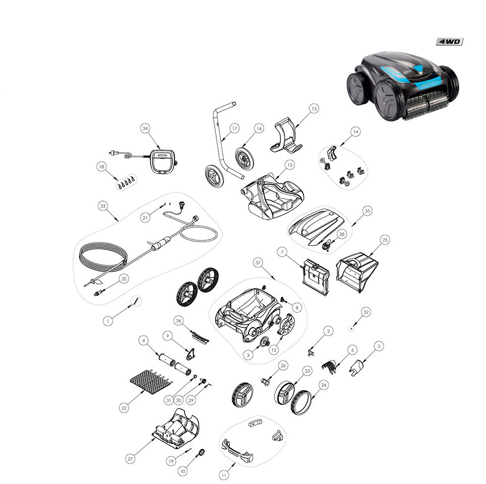 Zodiac OV 5300 spare parts