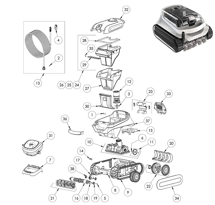 Zodiac 20 XA spare parts