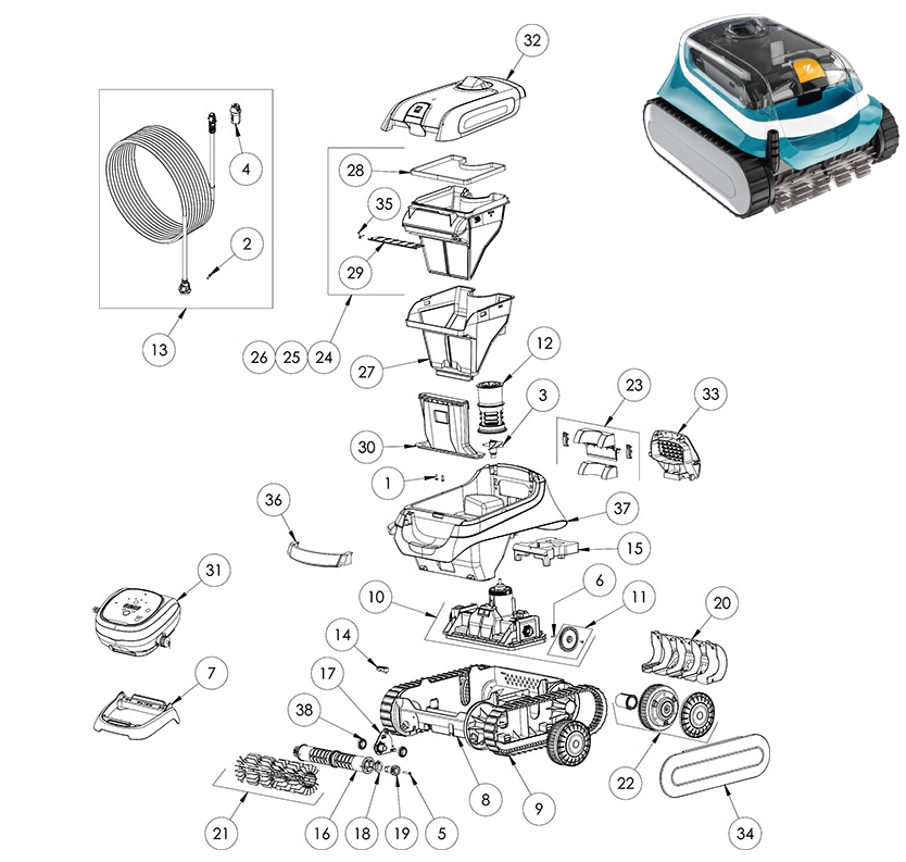 spare parts zodiac XA 2030