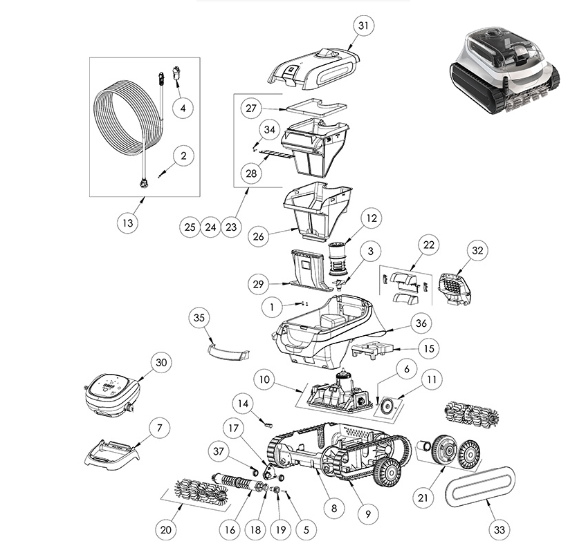 Zodiac 30 XA iQ spare parts