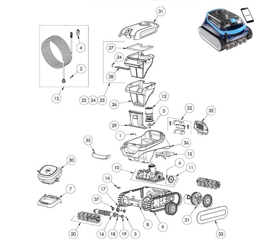 Spare parts Zodiac XA 3010 iQ