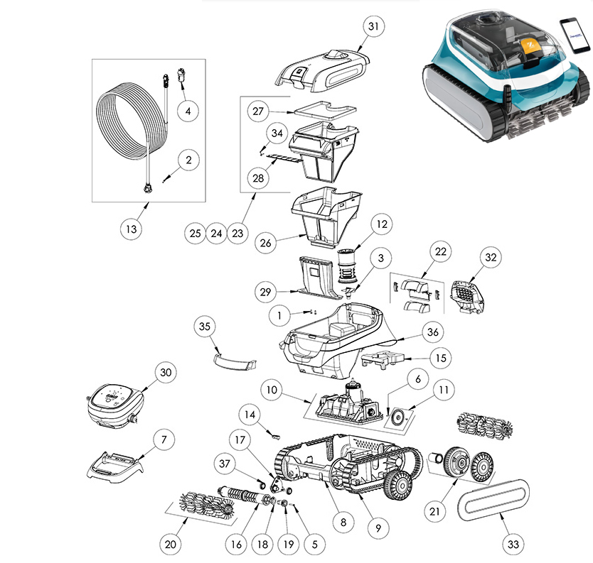 spare parts zodiac XA 3030 iQ