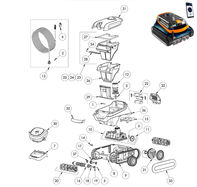 Spare parts Zodiac XA 3095