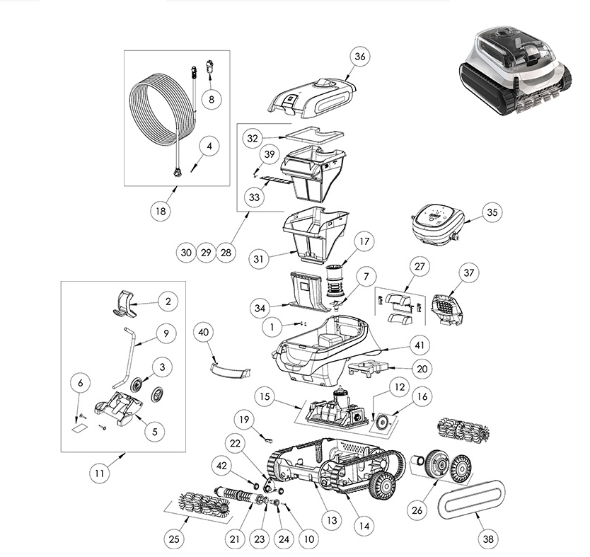 Recambios Zodiac 40 XA iQ