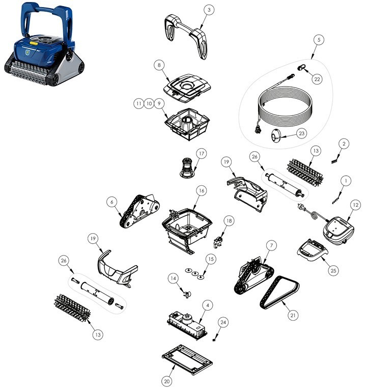 Spare parts Zodiac CyclonX RC 4380