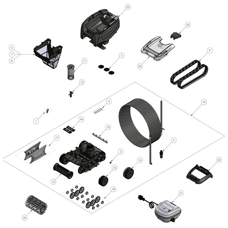 Zodiac OT 3200 spare parts