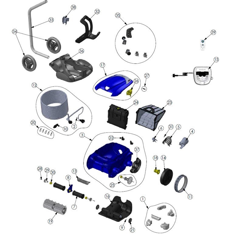 Zodiac RV 5500 - RV 5600 Spare Parts