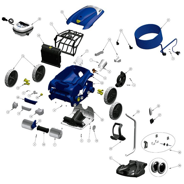 Spare parts Zodiac Vortex 4 4WD