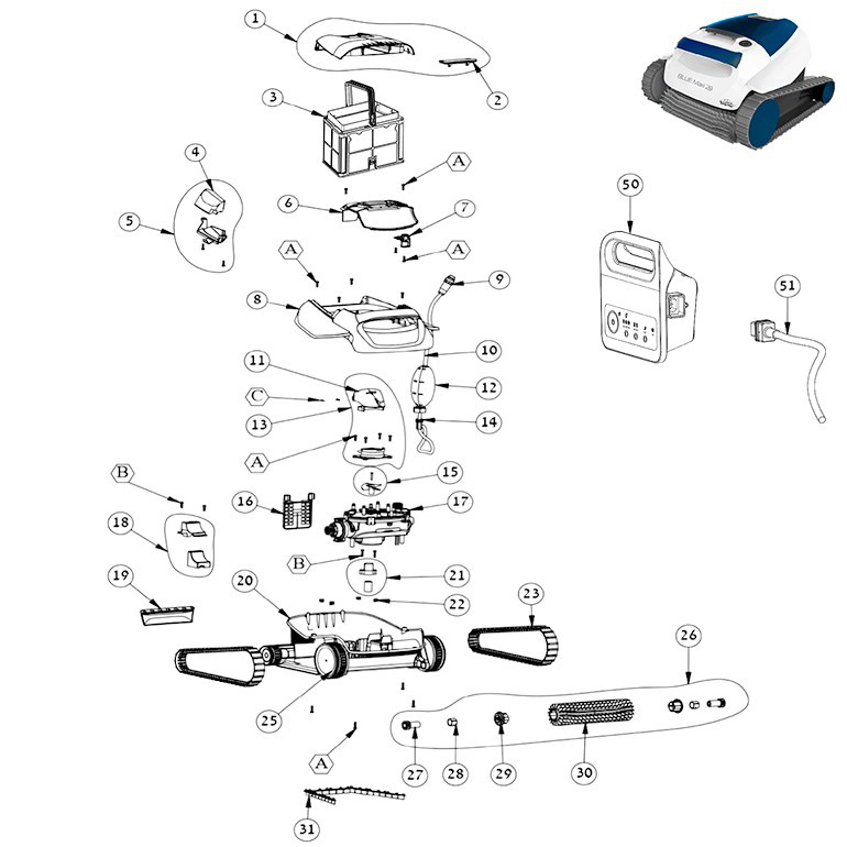 Dolphin Blue Maxi 25 Spare Parts