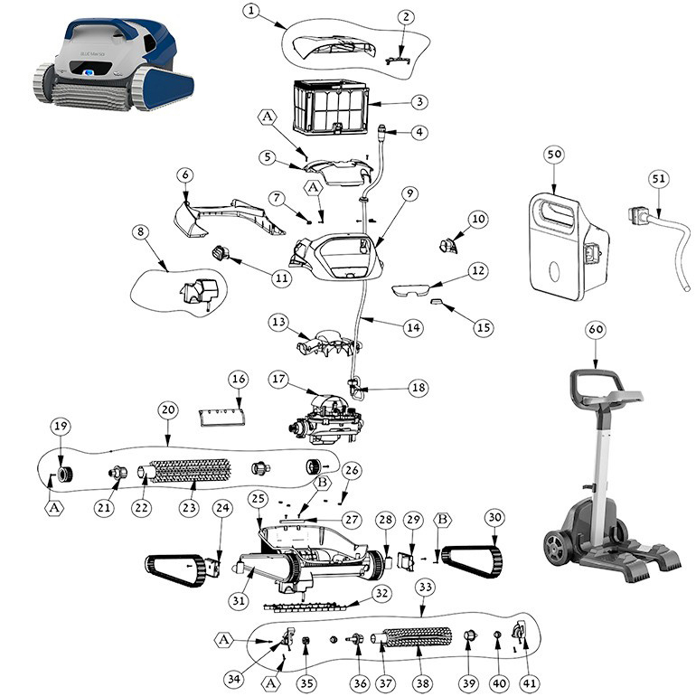 Dolphin Blue Maxi 50i Spare Parts