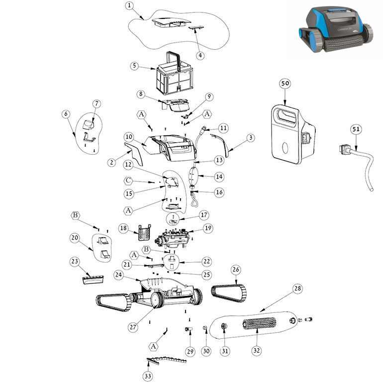 Dolphin Carrera 20 spare parts