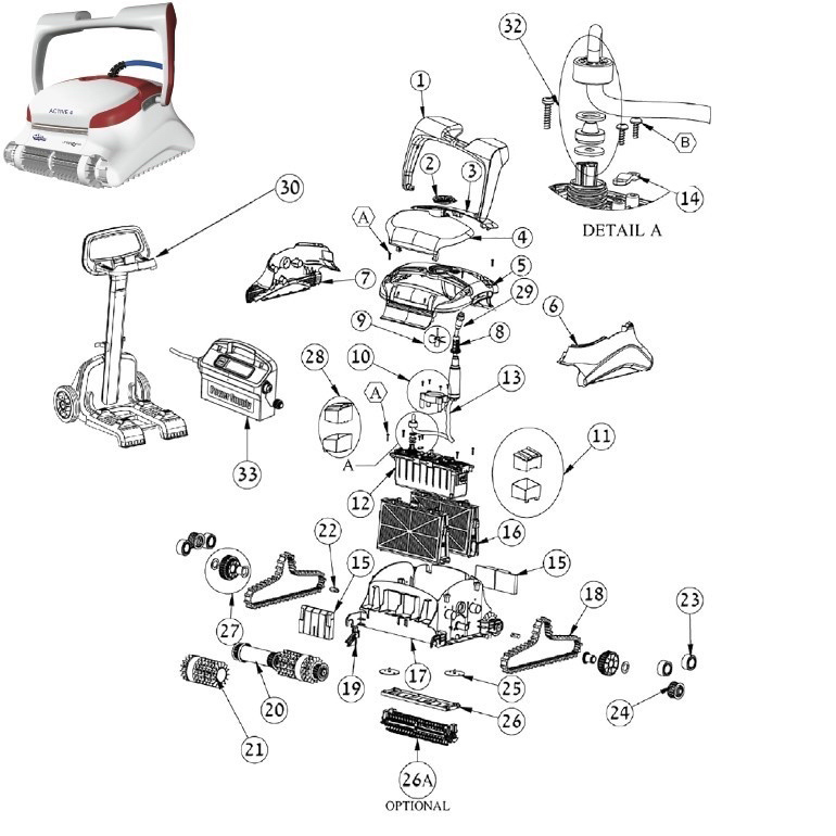 dolphin active 4 spare parts