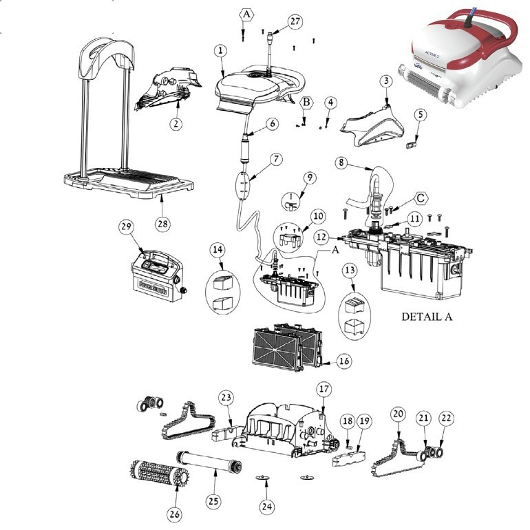 dolphin active 3 spare parts