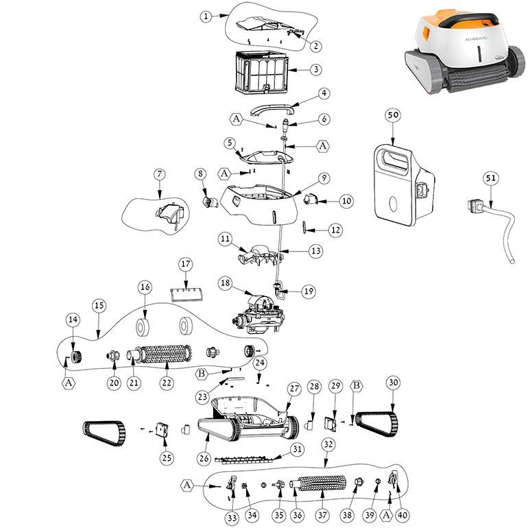 Dolphin Acuarius R2 Parts