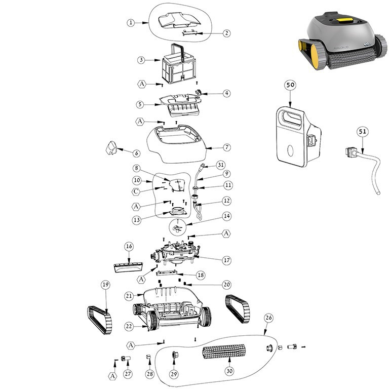 dolphin avalon 20 spare parts