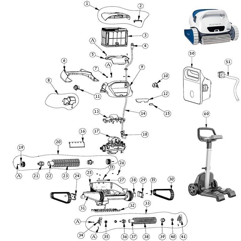 Dolphin Blue Maxi 35 Spare Parts