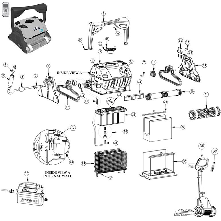 dolphin c5 pool cleaner parts