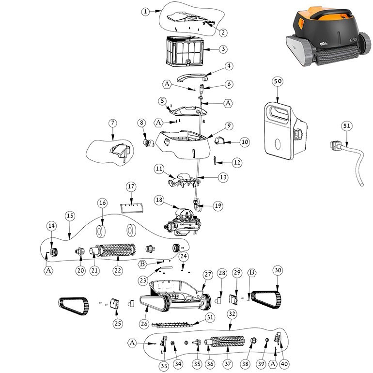 Dolphin E30 replacement parts