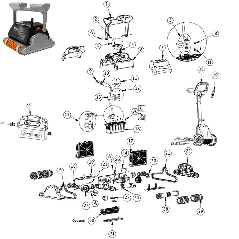 dolphin explorer plus pool cleaner parts