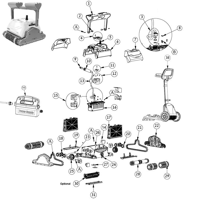 Dolphin LR6 cleaner spare parts