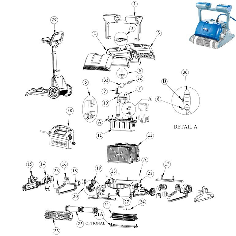 Dolphin M400 Cleaner Parts