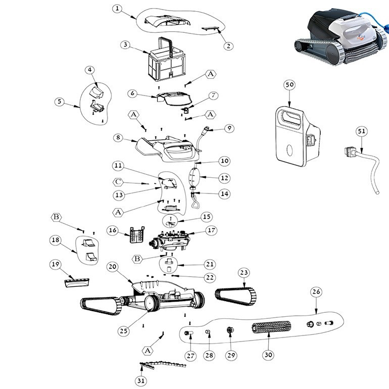 Dolphin PoolStyle Plus Parts