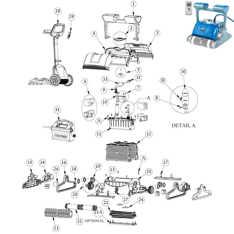 dolphin supreme m5 cleaner replacement parts