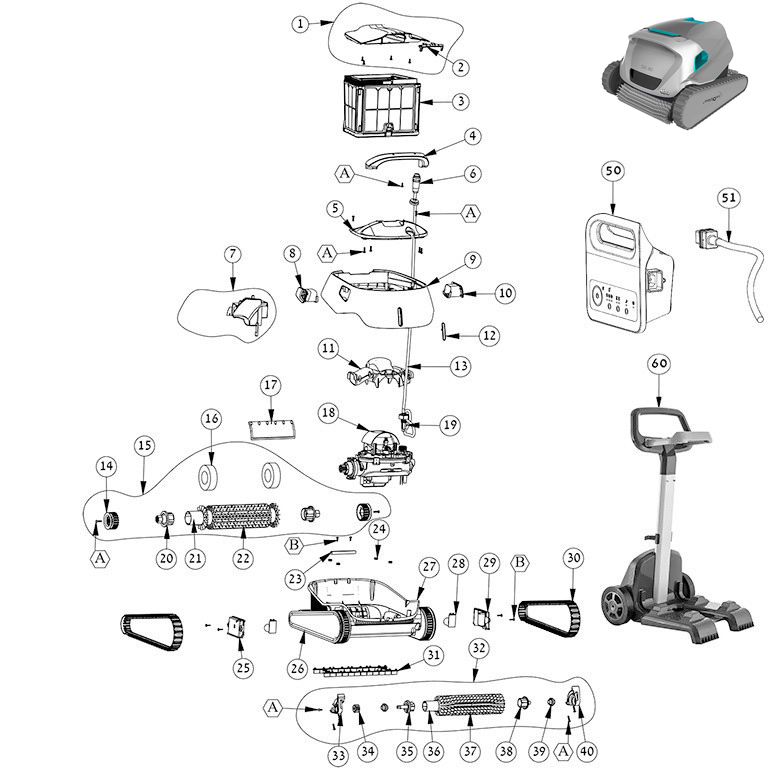 dolphin sx 40i spare parts