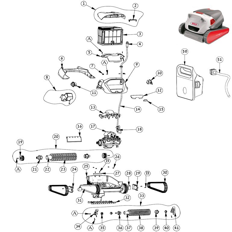 dolphin wolly spare parts