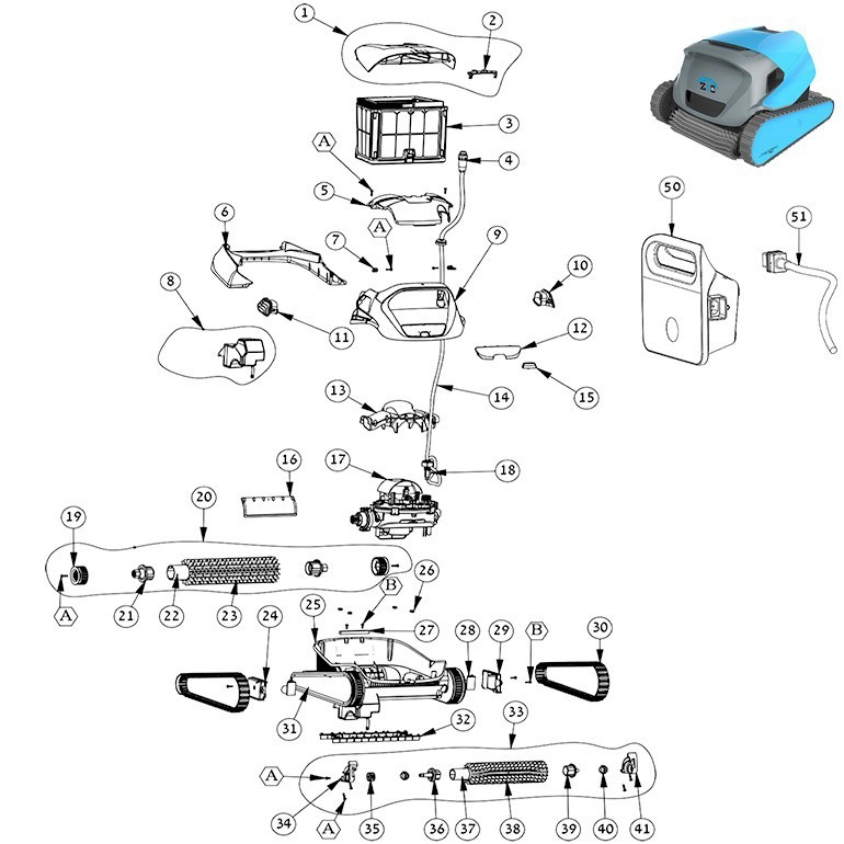 dolphin zenit z1b spare parts